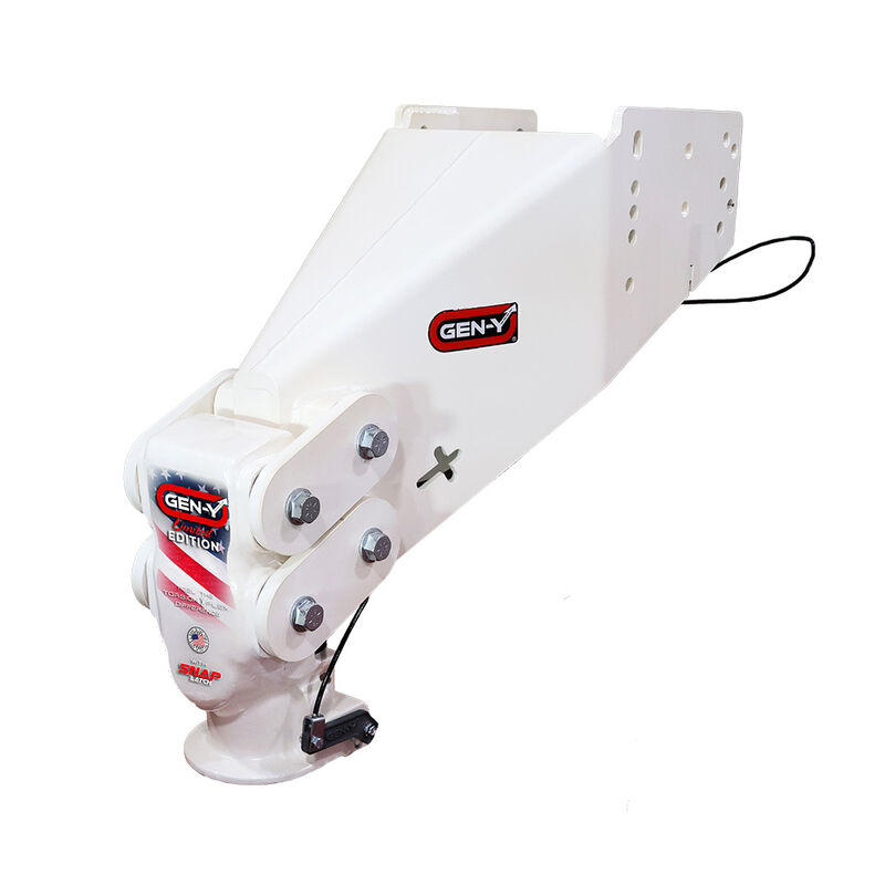 Gen-Y Hitch Executive 5th Wheel Pin Box Replacement with Gooseneck SnapLatch 2-5/16" Coupler, 6.5K Pin Weight, 30K Towing, EXCLUSIVE White Limited Edition
