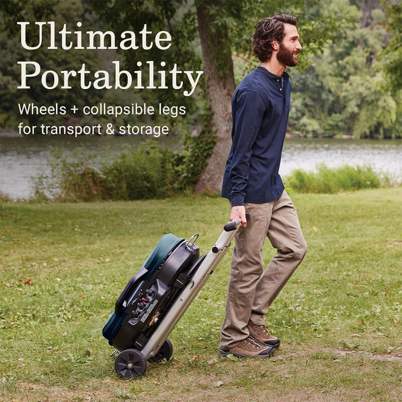 Coleman RoadTrip 285 Portable Stand-Up Propane Grill, Blue image number 5