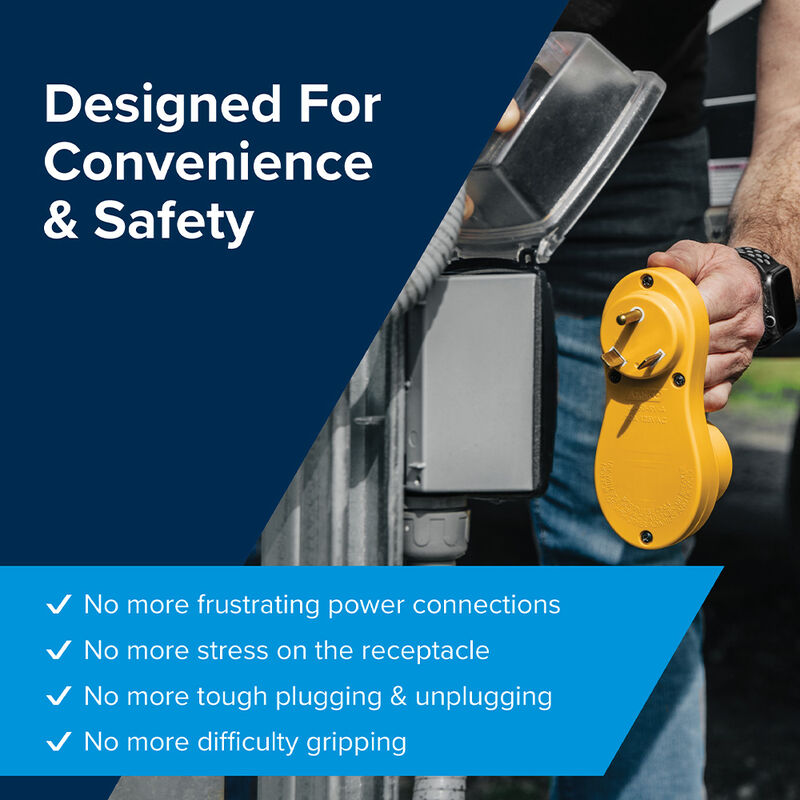 Camco 55133 Power Grip 30A to 50A RV Electrical Offset Adapter image number 3
