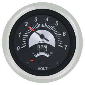 Sierra Black Sterling 3" Tachometer/Voltmeter