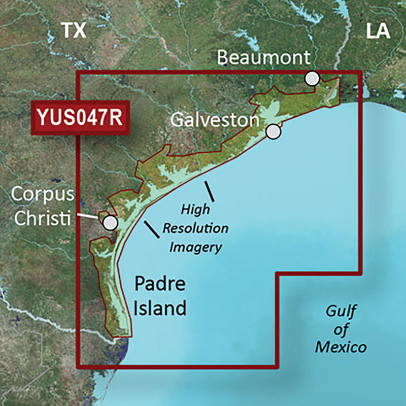 Garmin BlueChart g2 HD Cartography, Texas Gulf Coast image number 1