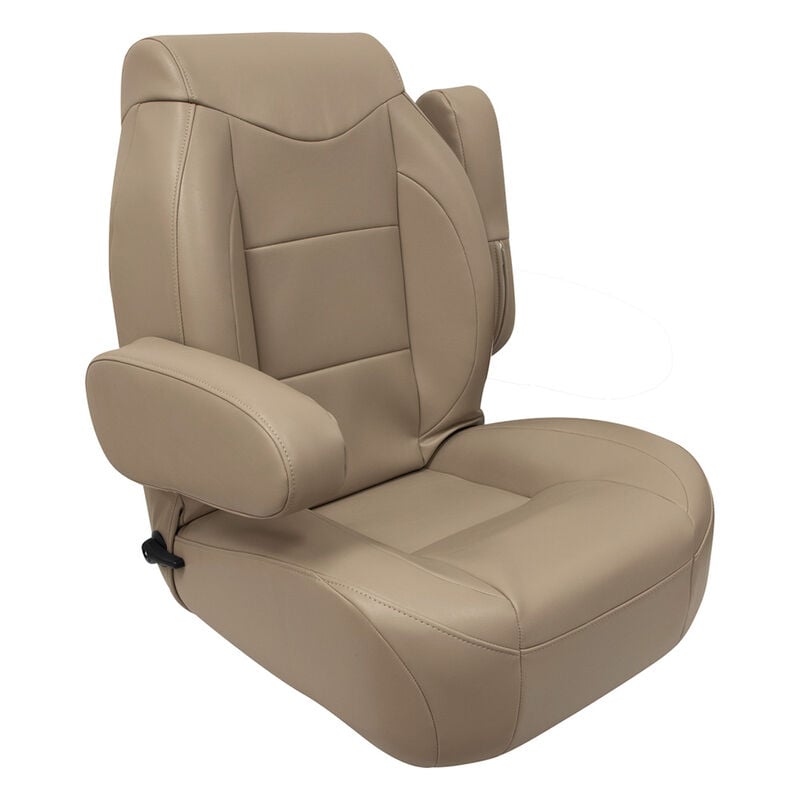 Wise High-Back Pontoon Reclining Helm Seat with Flip-Up Arm Rests image number 2