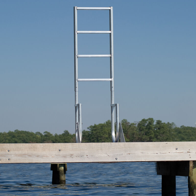 International Dock Wide-Step Flip-Up Dock Ladder, 4-Step image number 4