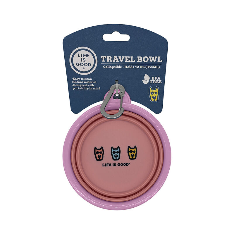 Life is Good Silicone Pet Travel Bowl, LIG Dogs image number 13
