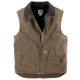 Carhartt Men's Sandstone Sherpa-Lined Mock-Neck Vest