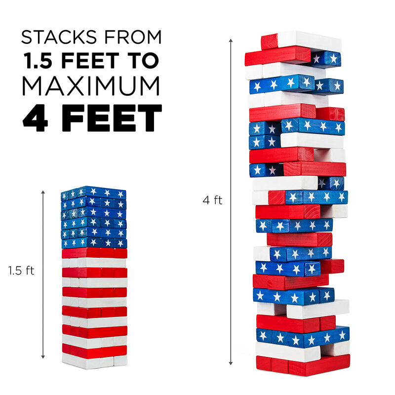 Sunny & Fun American Flag Toppling Tower with Carrying Case image number 3
