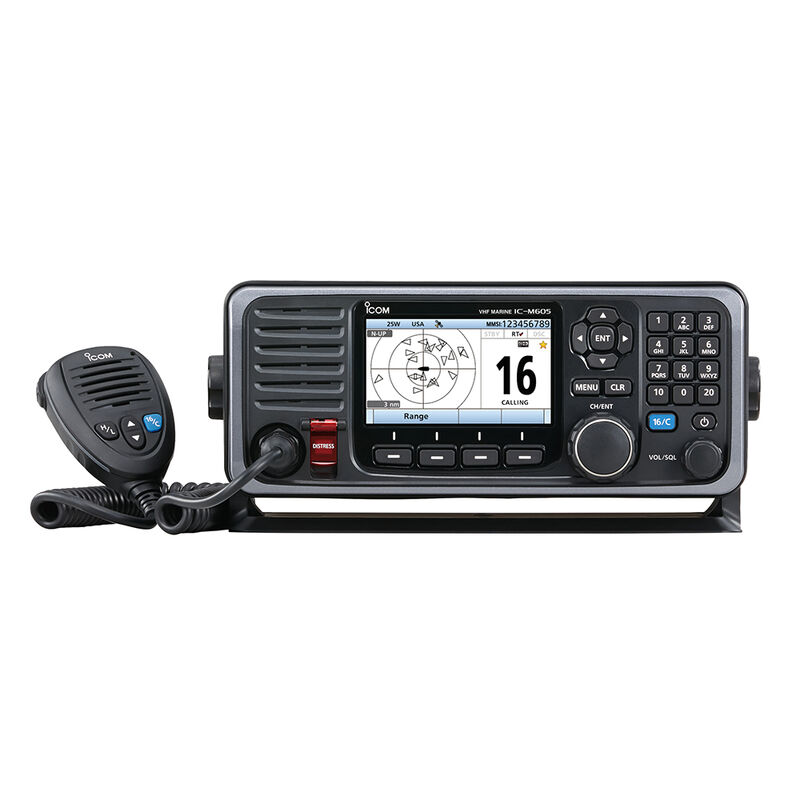 Icom M605 Fixed Mount 25W VHF w/ Color Display AIS image number 1