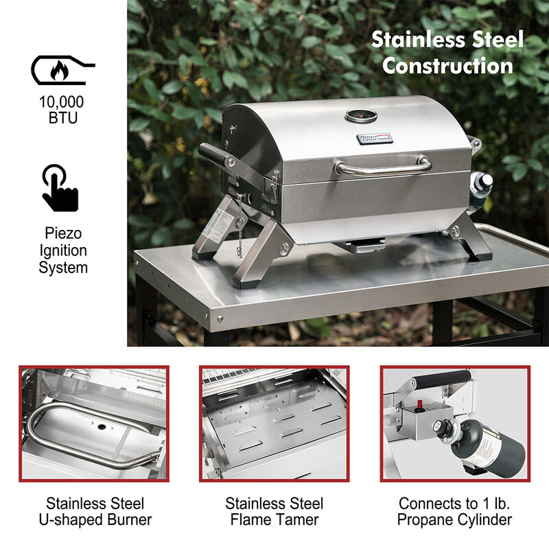 Royal Gourmet GT2001 Stainless Steel Portable Propane Gas Grill image number 14