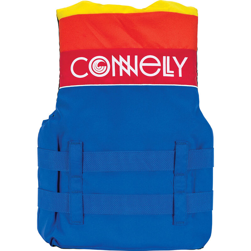 Connelly Junior Retro Nylon Life Vest, Blue/Yellow/Orange image number 2