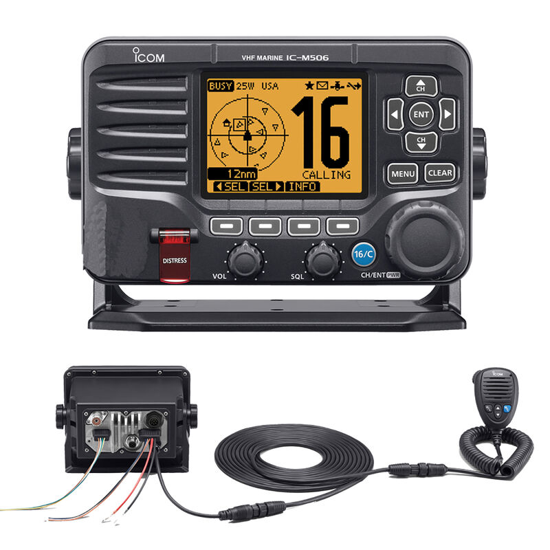 ICOM M506 VHF/AIS Radio With Rear Mic image number 1