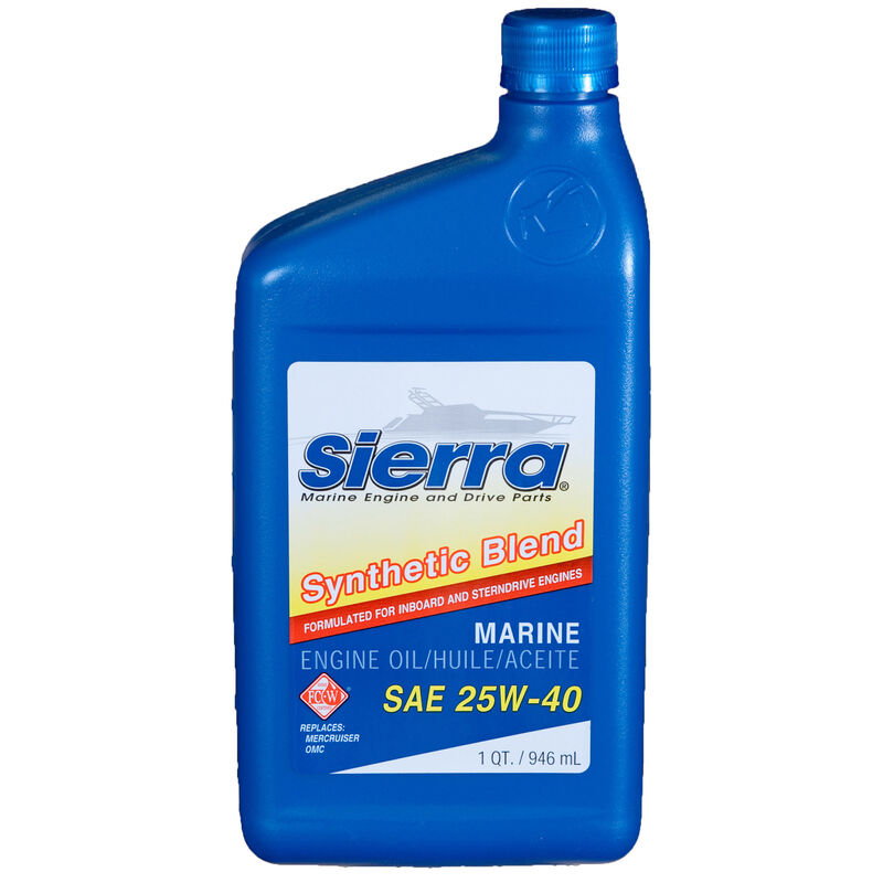 Sierra 18-9440-2 SAE 25W-40 Synthetic Blend Engine Oil, Quart image number 1
