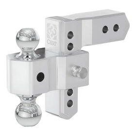 CURT AlumaLite Aluminum Hitch w/Dual Ball, 6 in Drop, 2-1/2 in Shank #45385