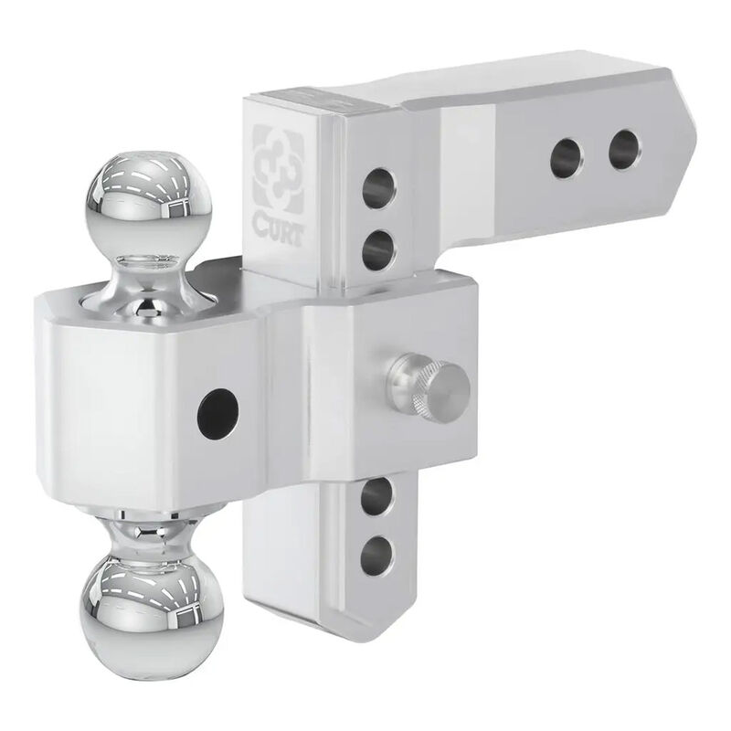 CURT AlumaLite Aluminum Hitch w/Dual Ball, 6 in Drop, 2-1/2 in Shank #45385