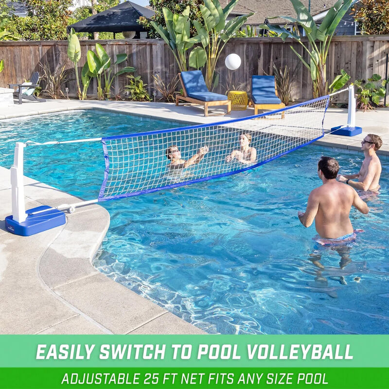 GoSports Splash Hoop 2-in-1 Pool Basketball Hoop & Volleyball Set image number 6