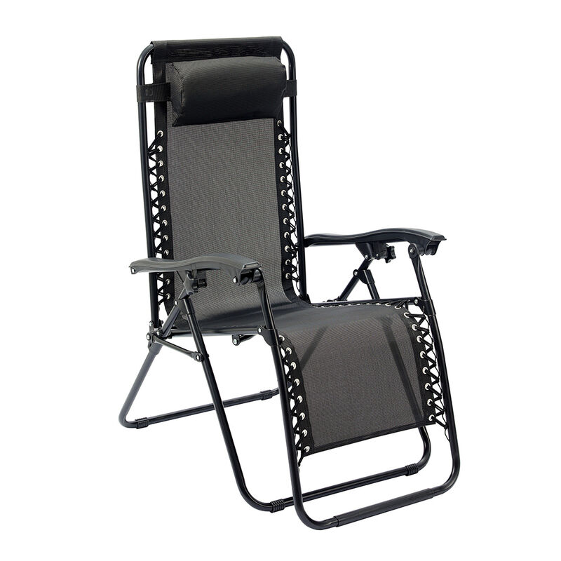 Venture Forward Zero Gravity Reclining Lounge Chair Set with Folding Table image number 3