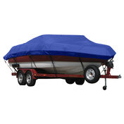 Exact Fit Covermate Sunbrella Boat Cover for Campion Allante 625 Allante 625 With Bow Rails I/O. Ocean Blue