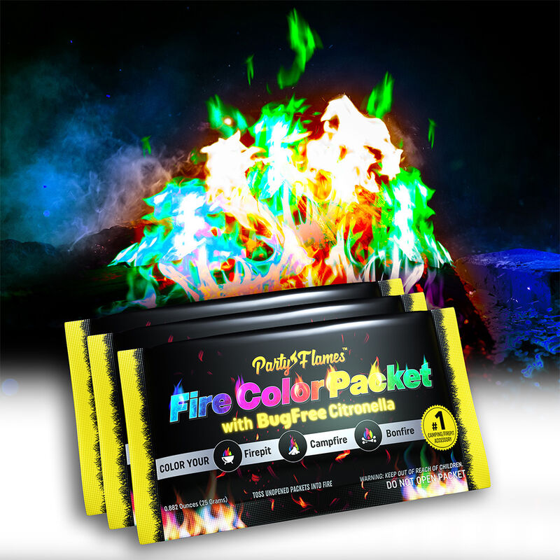 Party Flames Fire Color-Changing Packets with Bug-Free Citronella, 4-Pack image number 7