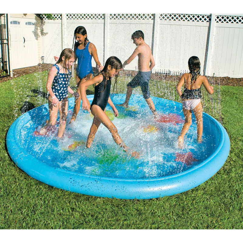 WOW Under the Sea 10' Inflatable Splash Pad Wading Pool with Sprinkler image number 4