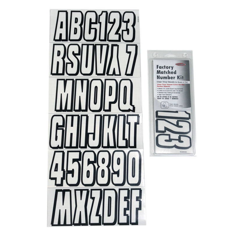 Hardline 320 Series Clear/Black Registration Kit, Block Font image number 1