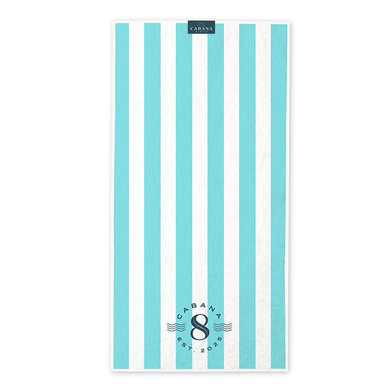 Cabana 8 Blue & White Striped Quick Dry Towel 