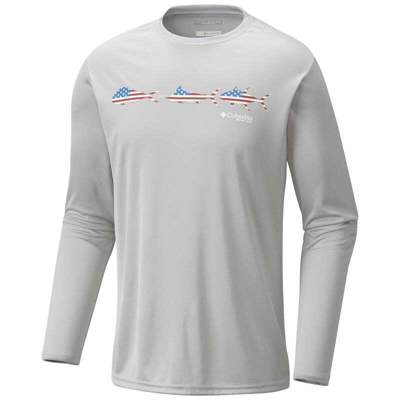 Columbia Men's Terminal Tackle Freedom Fish Long-Sleeve Tee image number 1