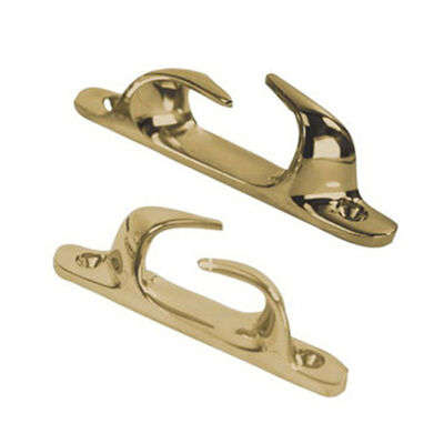 Whitecap 4-1/2" Polished Brass Bow Chocks, Pair