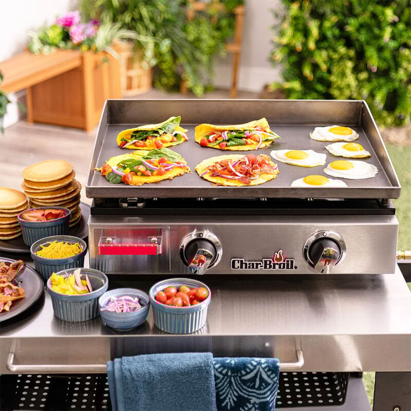 Charbroil 22" 2-Burner Tabletop Gas Griddle with Cover and Adapter image number 2