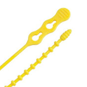 Ancor 12" Yellow Beaded Cable Tie, 15-Pack