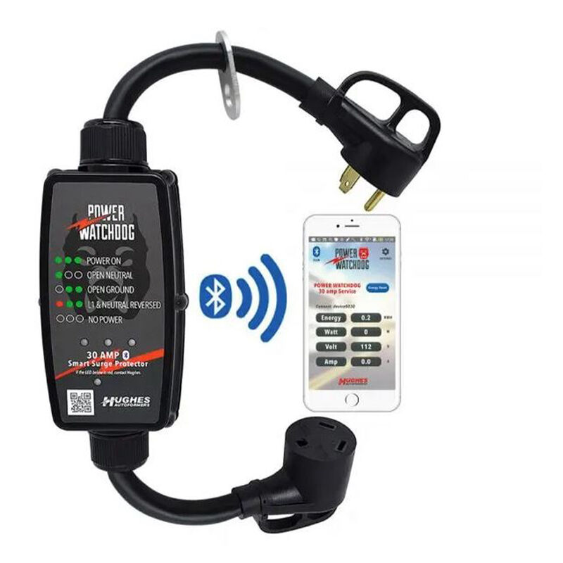 30 Amp Hughes Autoformer Power Watchdog Bluetooth Smart RV Surge Protector image number 1