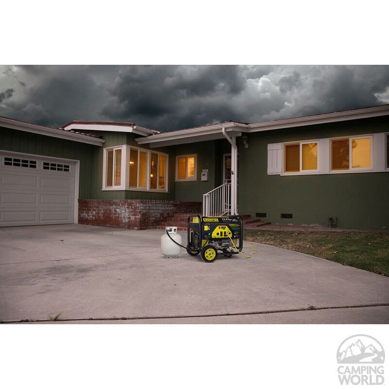 Champion 5500 Watt Dual Fuel RV Ready Portable Generator with Wheel Kit image number 4