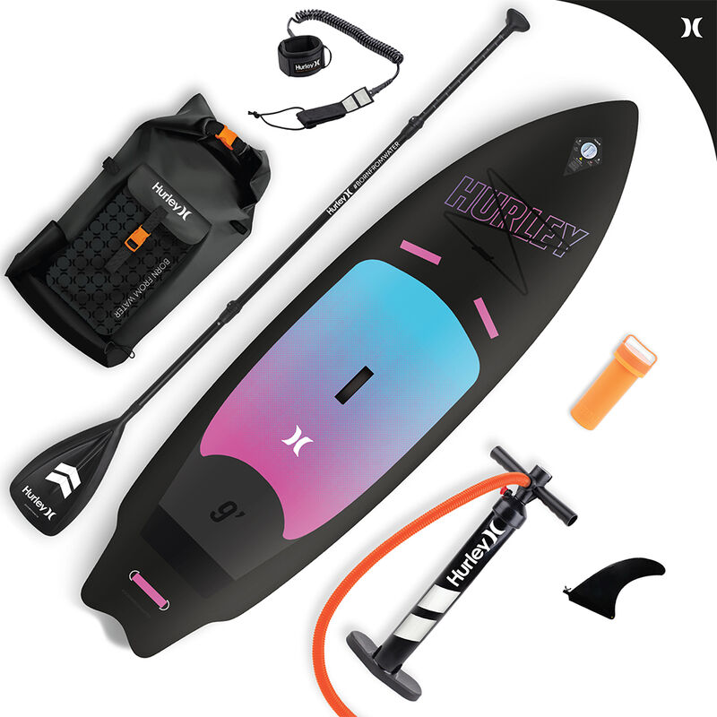 Hurley 9' Phantomsurf Inflatable Stand-Up Paddleboard Package image number 7