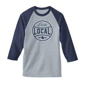 Men's Drink Local WI Baseball Tee