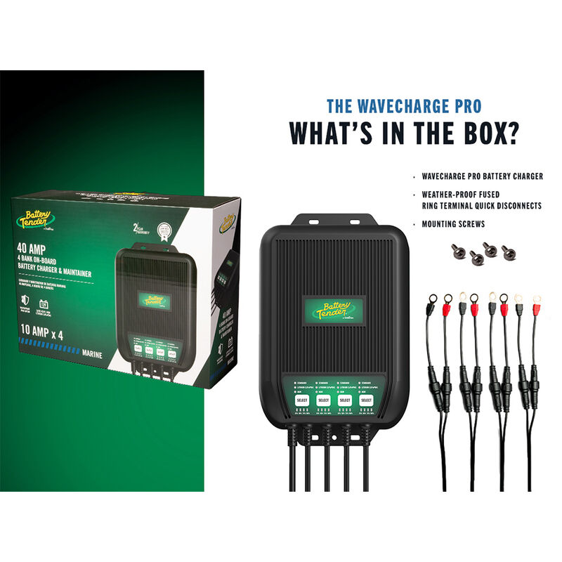 Battery Tender WaveCharge Pro 4-Bank 12V 40 Amp BC and Maintainer image number 4