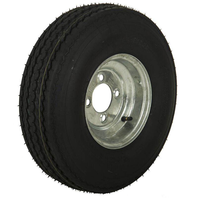 Tredit H188 5.70 x 8 Bias Trailer Tire, 4-Lug Standard Galvanized Rim image number 1