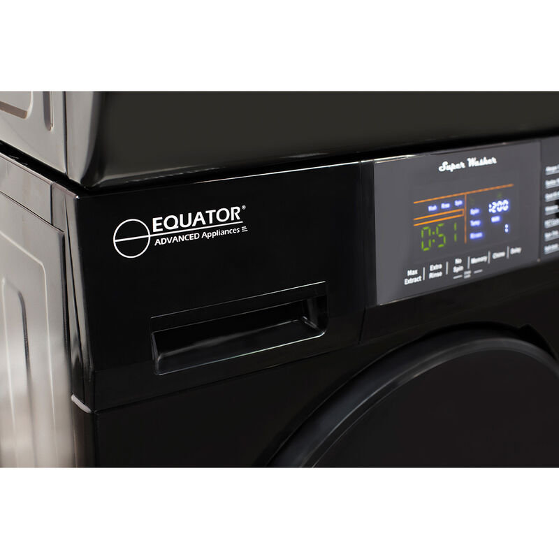 Equator Stackable EW 826 Washer + ED 866 DL Dryer Set in Black image number 13