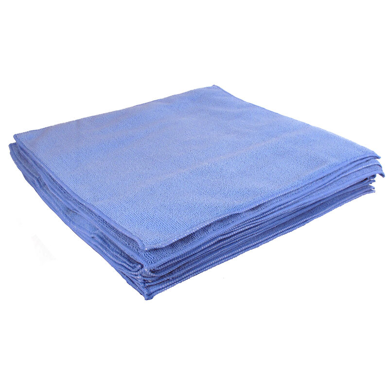 Buffalo 16" x 16" Microfiber Cleaning Cloths, Blue, 5-Pack image number 1