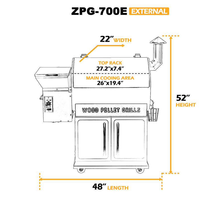 Z Grills 700D2E Wood Pellet Grill and Smoker image number 9
