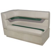 Toonmate Designer Pontoon Right-Side Corner Couch - TOP ONLY - Platinum/Evergreen/Mocha