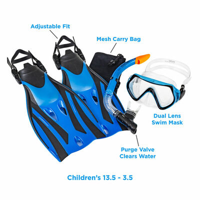 Aqua Leisure Ion Junior 5-Piece Snorkeling Set