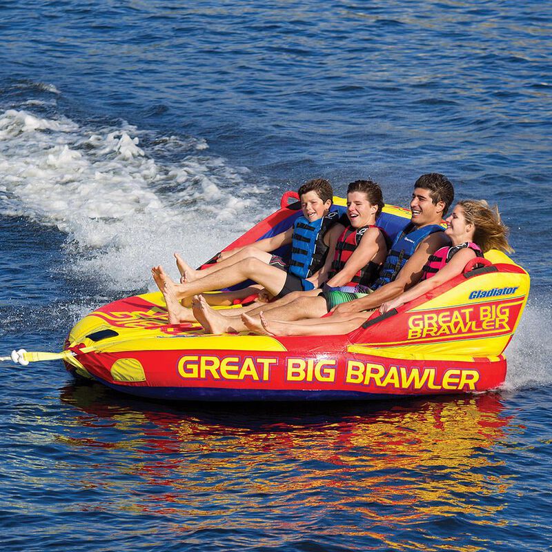 Gladiator Great Big Brawler 4-Person Towable Tube With Lightning Valve image number 1
