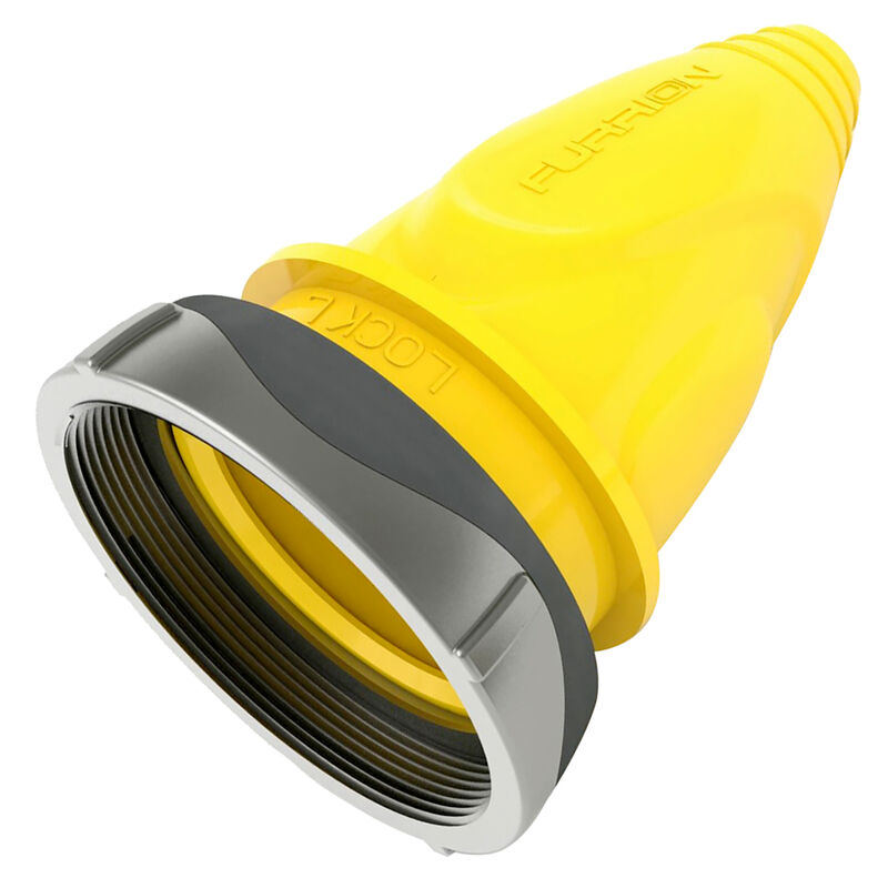 Furrion 30A Male Plug Cover with Ring (Yellow) image number 1