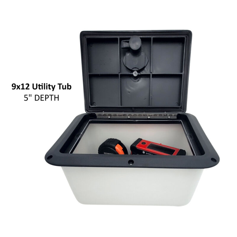 DPI Marine 9 in x 12 in Black Utility Tub, 5 in Depth  image number 2