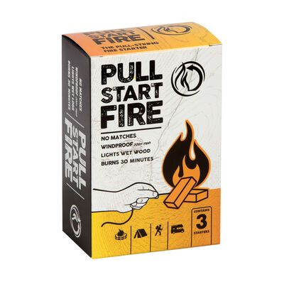 PULL START FIRE Firestarter, 3-Pack