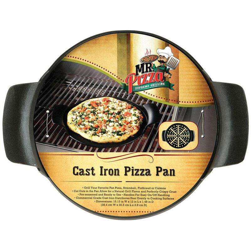 Mr. Bar-B-Q Pre-Seasoned Cast Iron Pizza Pan image number 1