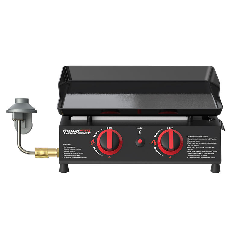 Royal Gourmet 18" Portable Countertop Gas Grill Griddle image number 1
