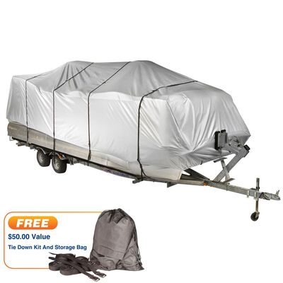 Covermate HD 600 Pontoon Boat Mooring And Storage Cover 21'-24'L 102'' Max Beam