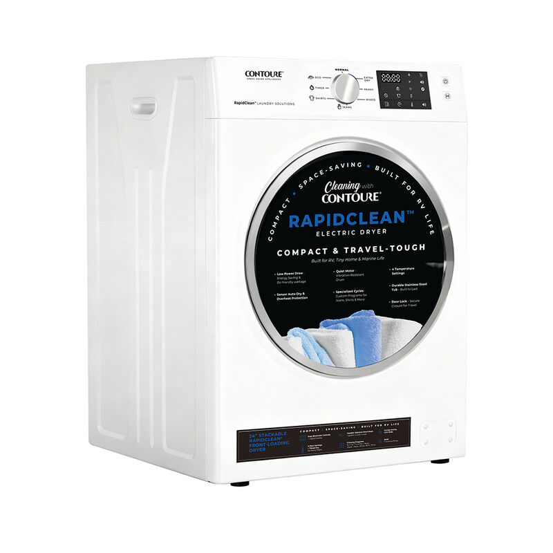CONTOURE DE-1500W 24" Stackable Front-Load Electric Dryer, White image number 5