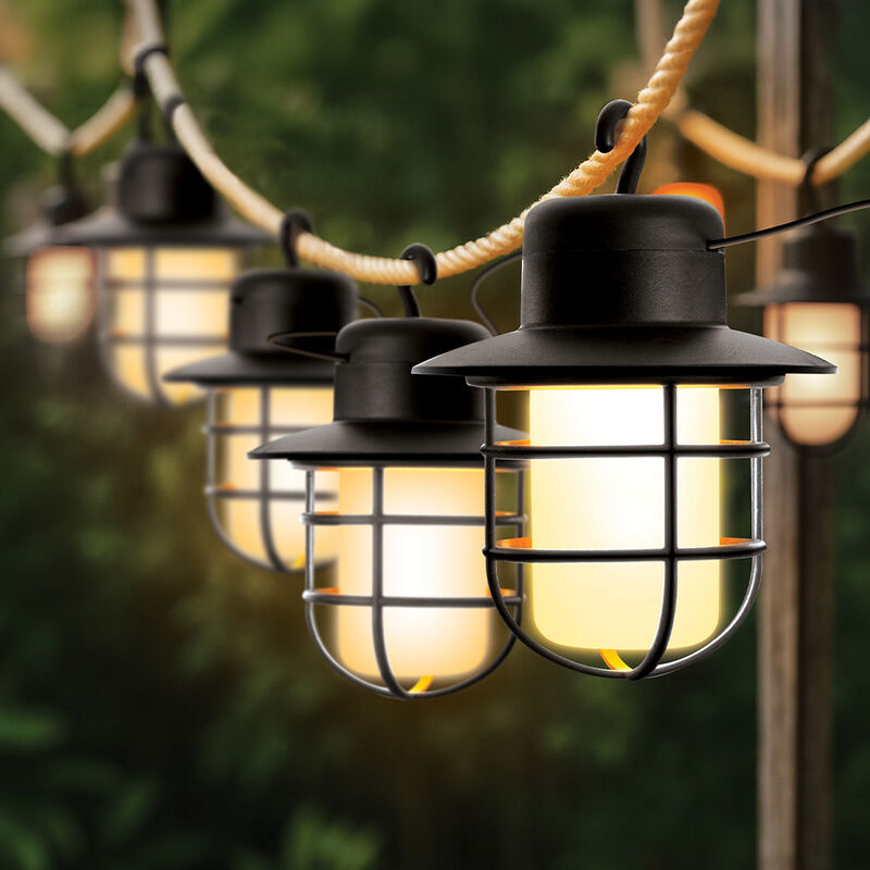 Colorways 10' Black Lantern String Light