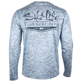 Salt Life Men's Ocean Quest Performance Long-Sleeve Pocket Tee