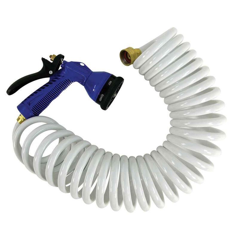 Whitecap Coiled Hose with Nozzle (25') image number 1